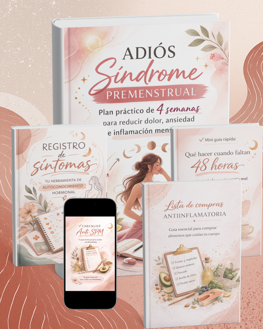 GUIA PRACTICA ADIÓS SÍNDROME PREMENSTRUAL + 4 BONOS  de REGALO!!!